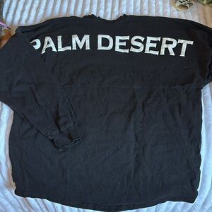 BLACK MEDIUM LONG SLEEVE WITH PALM DESERT ON THE BLACK